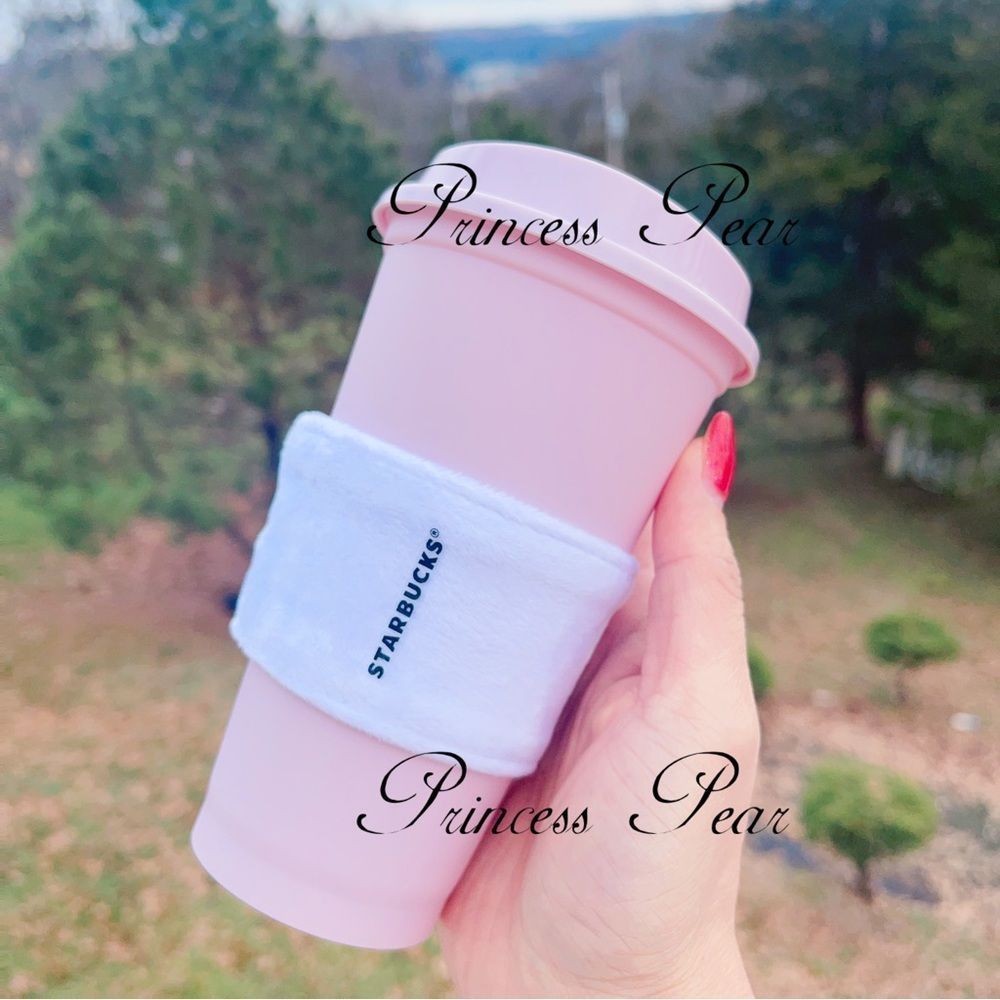 Starbucks Pink Rabbit Reusable Cup with Soft Cup Sleeve - Picture 3 of 8